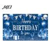 Birthday Celebration Banner Happy Backdrop, Party Photo Background Cloth for Celebration, Double-sided Printed Bunting Flag Decor Kids Women, Supplies