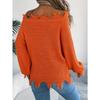 Solid Color Off Shoulder Sweater, Casual Long Sleeve Sweater For Fall & Winter, Women's Clothing