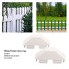 8pcs White Picket Fence Cap Rainproof Windproof Fencing Parts Decorative PVC Pocket Rail End Cap for Outdoor Garden