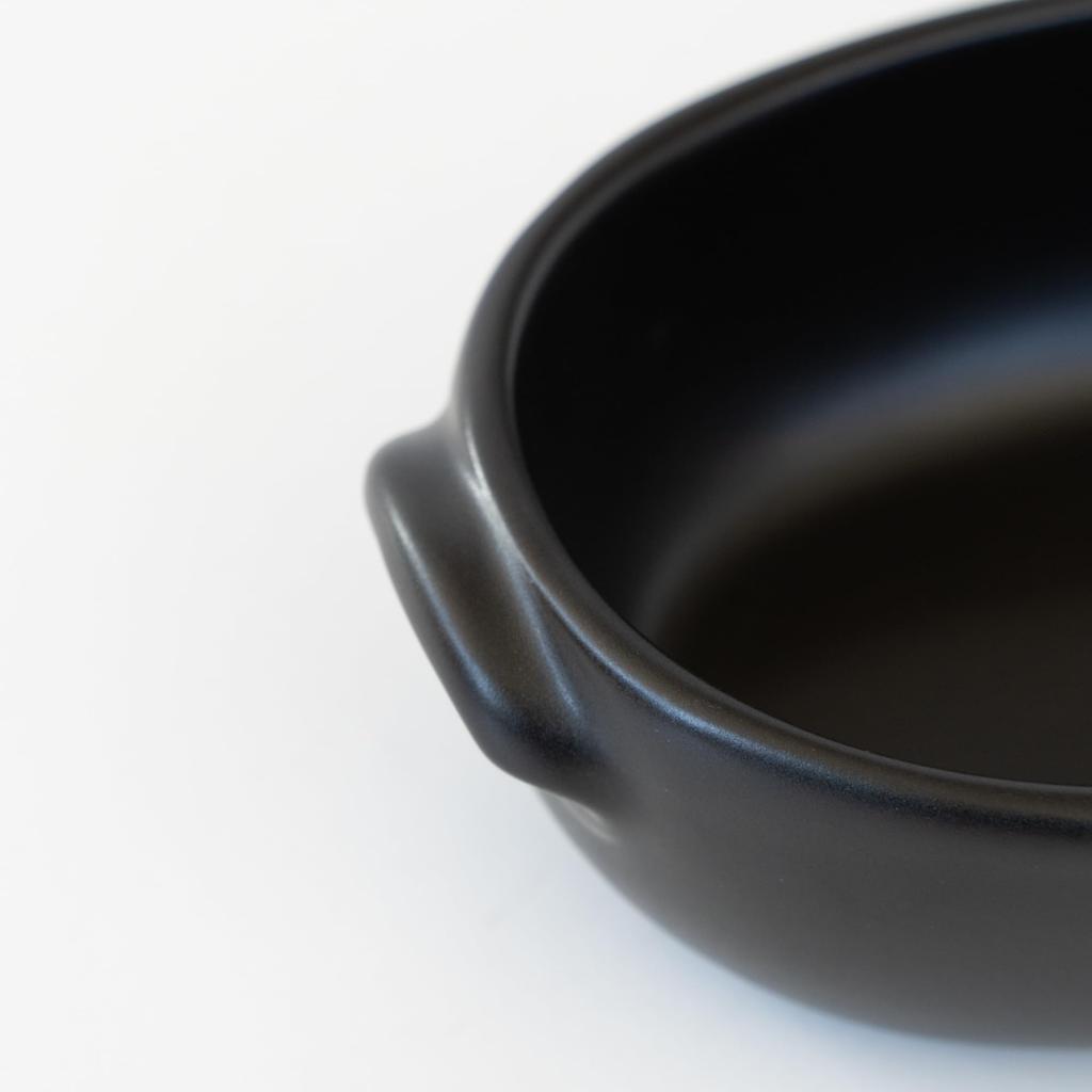 Banko-ware gratäng liten för en diameter värmeugn öppen mikrovågsugn diskmaskin tillverkad i Japan form, storlek, person, ca. 19 cm, tålig, keramik, säker,