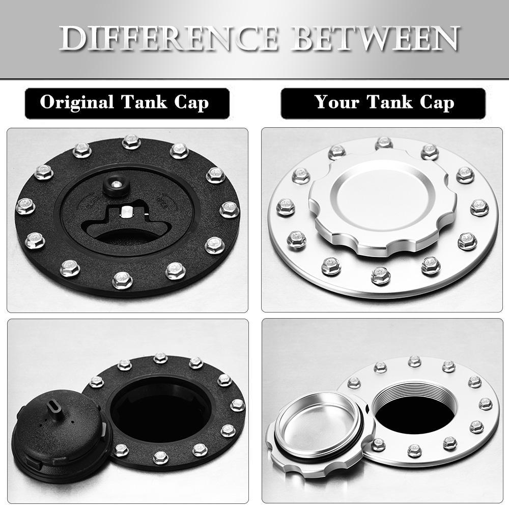 Ausgleichsbehälterdeckel aus Billet-Aluminium mit 12 Schraubenlöchern und 3-Zoll-ID-Öffnung für RI-Brennstoffzellen