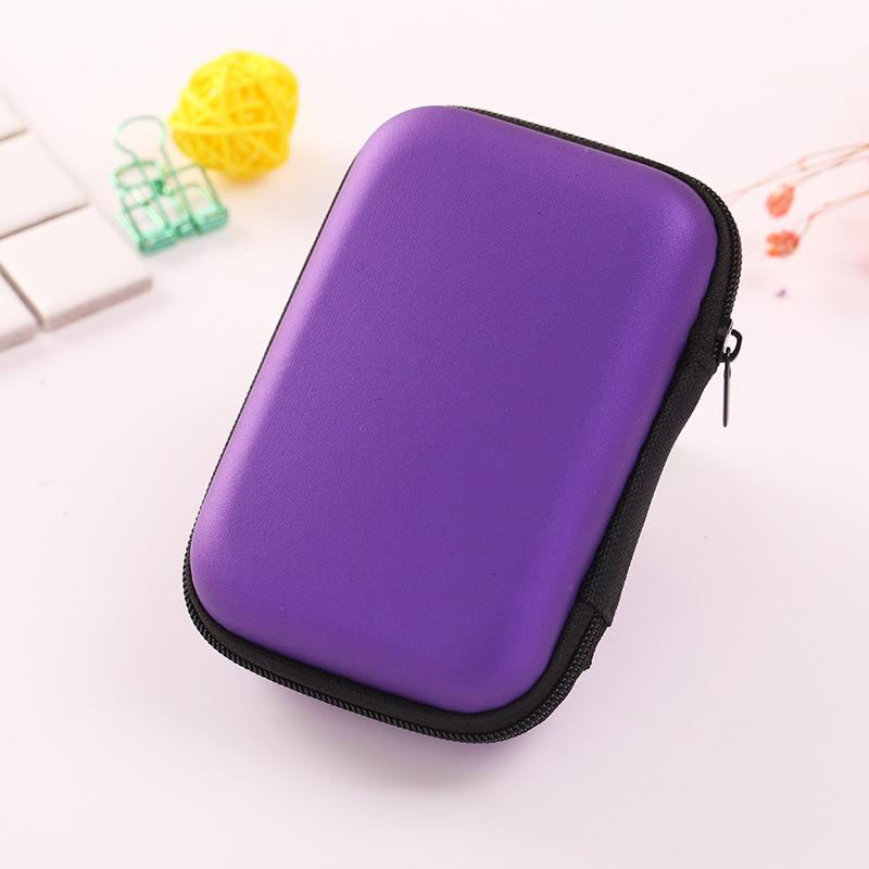 Round Square Coin Data Cable Storage Bag Organizer Pouch for Electronics Accessories
