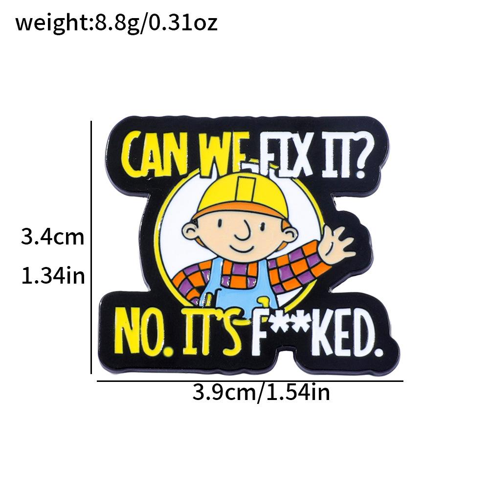 European and American hot-selling little boy metal badge fun creative alloy brooch pin