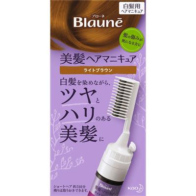 Blaune Mihair Hair Nail Polish W/ Comb, Light Brown 72G Hair Nail Polish for Graying Hair Colorant for Gray Hair Apply To Dry Hair: 1. Apply a Thi