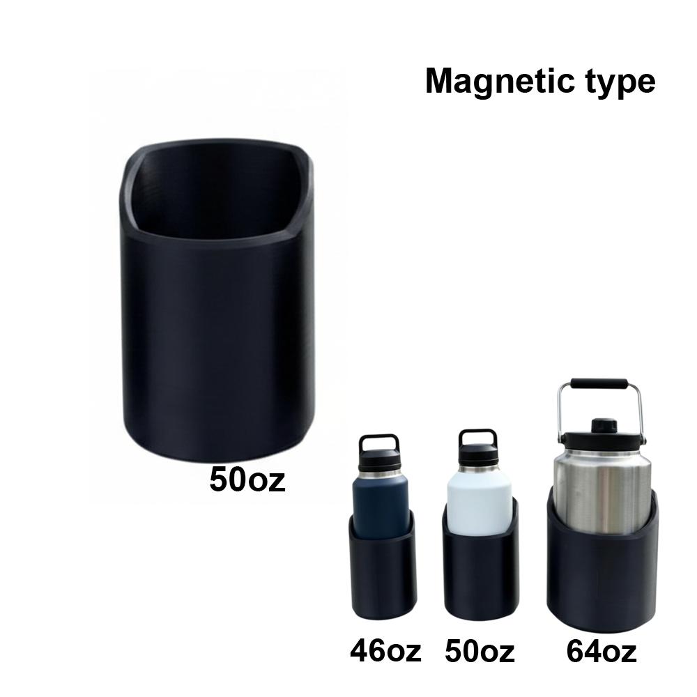 46, 50, 64 Oz Magnetic Bottle Stand Black Heavy Duty Bottle Mount Fixed Water Cup Beverage
