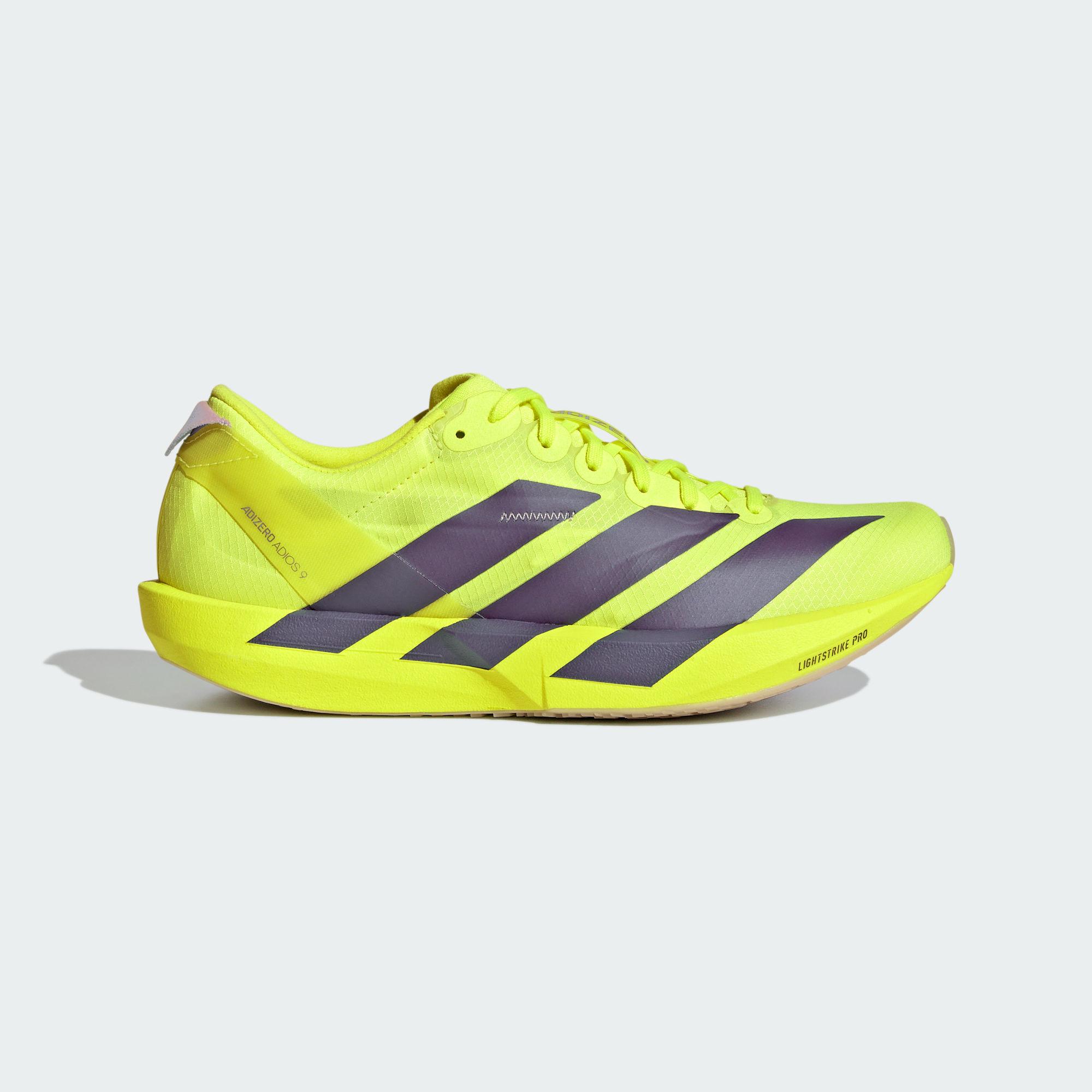 Adidas Adizero Adios 9 Running Shoes Women s Bright Yellow Purple 37