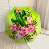 1pc Cactus Flowers Automatic Folding Umbrella, Heavy Duty 8 Rib Iron Frame,  Suitable for Travel, Daily Use, Birthday, Decor Gift M0104049
