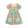 Girls' Dresses New Summer Collection Girls' Short-Sleeved Dresses Adorable Floral Print Children's Princess Dresses