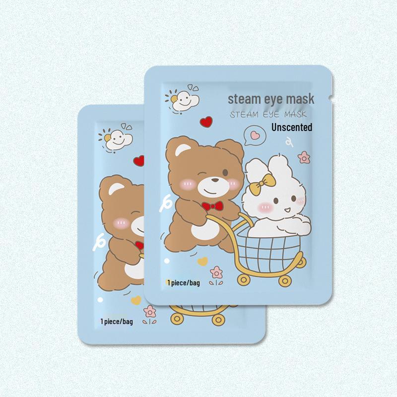 Animowana maseczka na oczy Steam: Łagodzi zmęczenie oczu, Zapewnia stałe ciepło do snu i ochrony oczu.