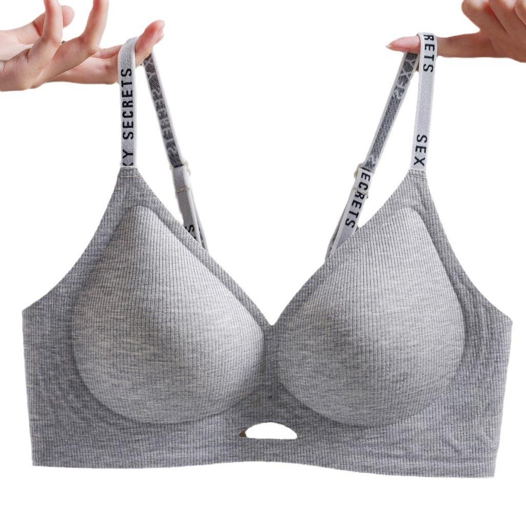 Spot jelly strip fixed cup seamless underwear women's small breasts gather soft support anti-sagging not empty cup bra