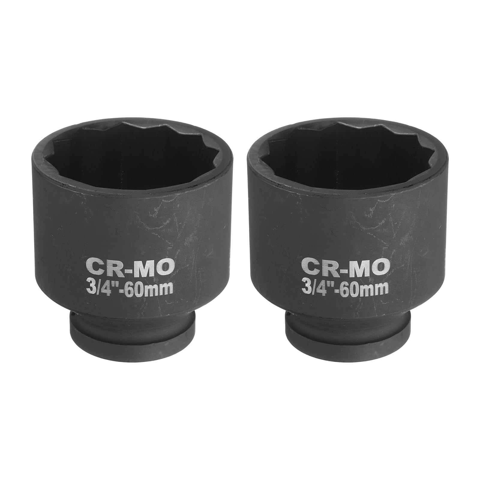 

uxcell 2pcs Inch Drive Impact Socket 60mm Metric Spindle Axle Nut Socket Driver Wrench for Easy Removal of Automotive Repairs 3/4 12-Point