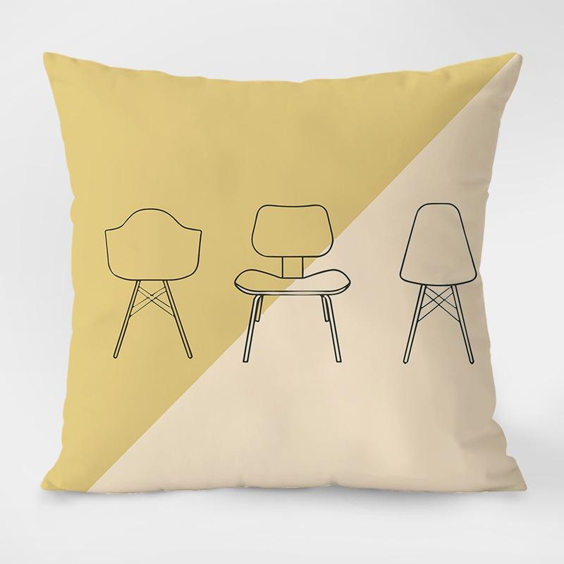 Ins Style Light Luxury Cute Printed Decorative Pillowcase Bedroom Living Room Square Cushion Pillowcase