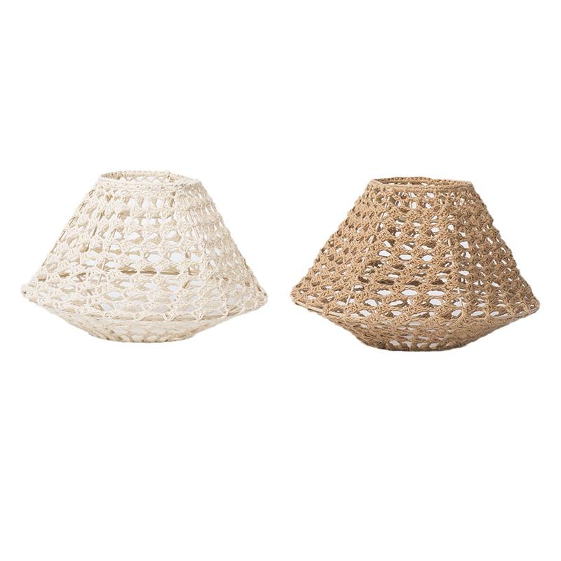 1PC Macrame Pendant Boho Chic Handmade Hotel Room Lighting Fixture Bohemian Homestay 30x30x19.5cm