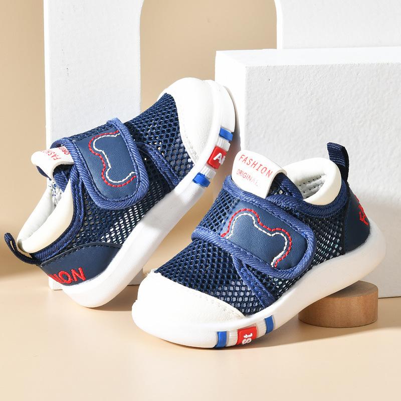 Baby girls' sandals, summer learning-to-walk shoes, 0–1/2 years old infant anti-slip soft sole mesh shoes, boys' baby shoes