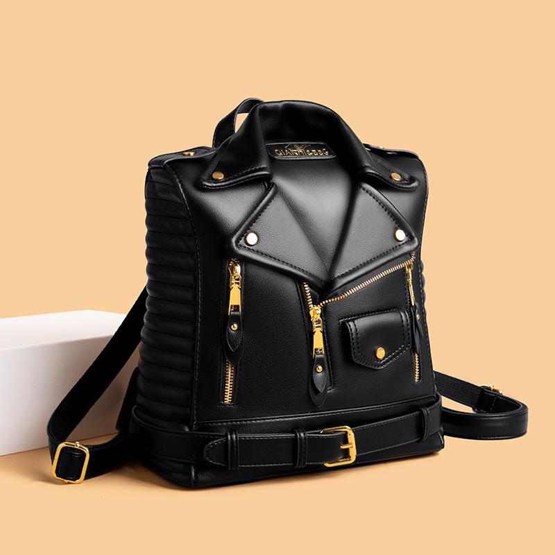 

Backpack new 2025 Korean version fashion personalized bags women Internet celebrity rivet trend large capacity travel backpack рожевий