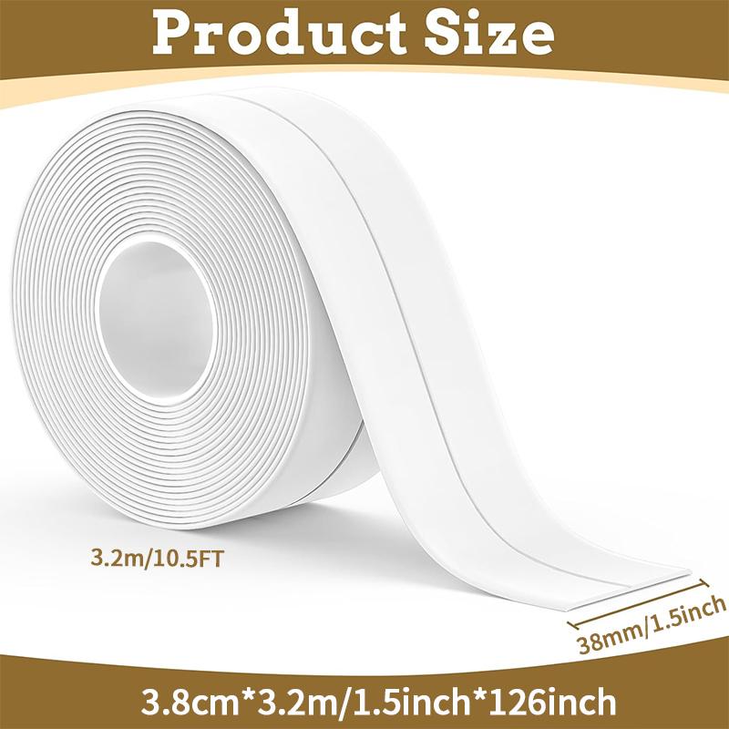 Anti mold tape Bath Kitchen Caulk Tape Sealant Strip PVC Self Adhesive Tub Wall Sealing Tape Caulk Sealer Strip Sealant Tape