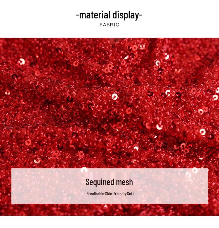 Sensual Sequined Belly Dance Costume - 2025 New Oriental Dance Long Dress Set