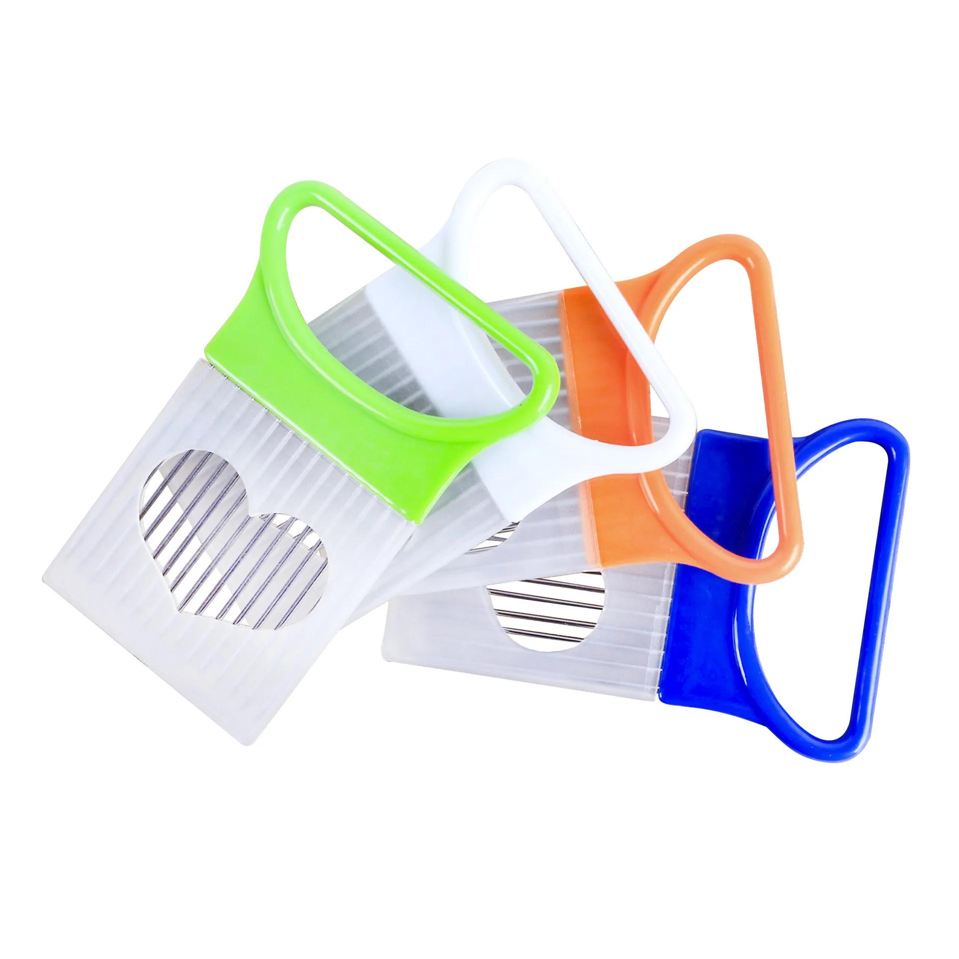 3 Pcs Vegetable Slicer Slicing Fixer Onion Fruit Slicer Stainless Steel Kitchenware Meat Fixation Safety Fork Gadgets for Home