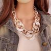Acrylic Statement Pendant Necklace for Women Modern Geometric Vintage Accessories