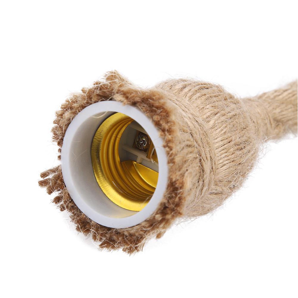E27 Lamp Base 1.5m Hemp Rope Electric Wire   Pendant Decorative Bulb Holder (one bulb holder)