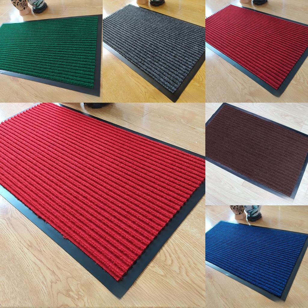 Modern Simple Patterned Corrugated Doormat With Absorbent Fibers For Indoor And Outdoor Use