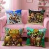 B-Boonie B-Bears Cushion Cover Summer Coolness Linen Fabric Double-Sided Printing Pillow Case Sofa Home Decor Gift