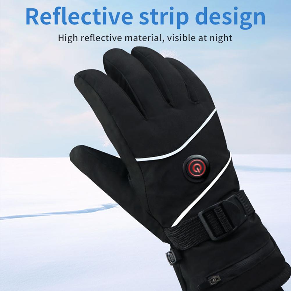 Winter Heating Gloves Electric Heated Gloves Skiing Mitten Snowboarding Climbing Hiking Motorcycle Gloves Hand Warmer Waterproof