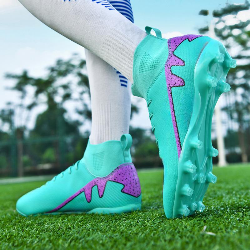 Fashion 32-46 Teenagers' Large Size High Leg Nails Football Training Sneakers Children's Football Shoes