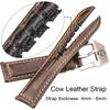 Watchband Vintage Watchbands 22mm 24mm 26mm Cow Leather Watch Strap Band Red Blue Green Brown With Skeleton Pin Buckle