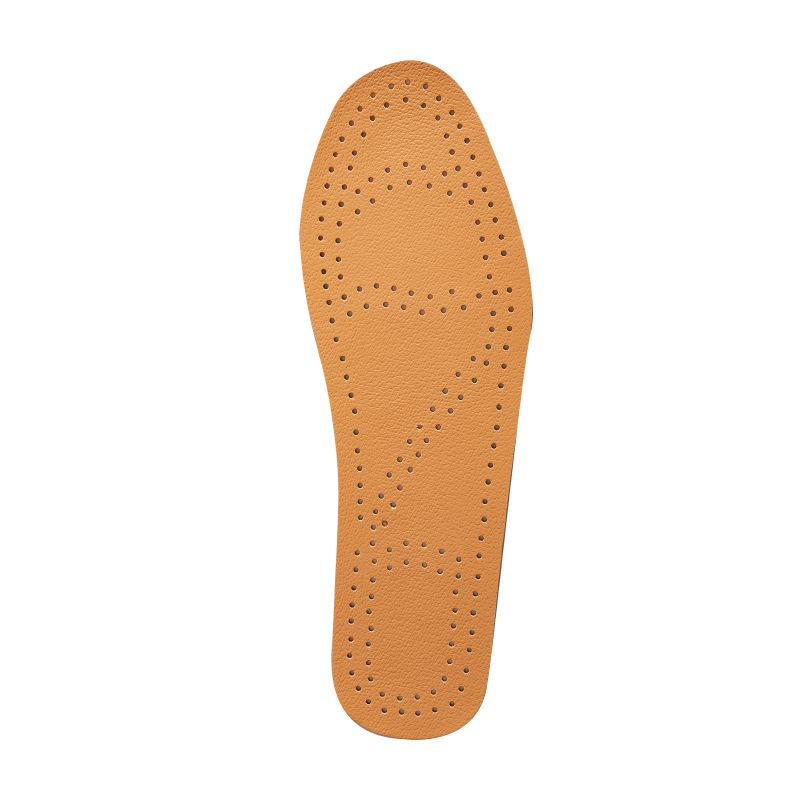 Breathable, Odor-Free Summer Leather Insoles for Men & Women - Sweat-Absorbing Sports Shoe Inserts In Cowhide & Pigskin.