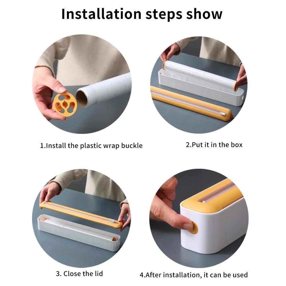 Cutter de folie stretch din folie de aluminiu Cutter glisant ABS Cutie de depozitare pentru tăietor nou