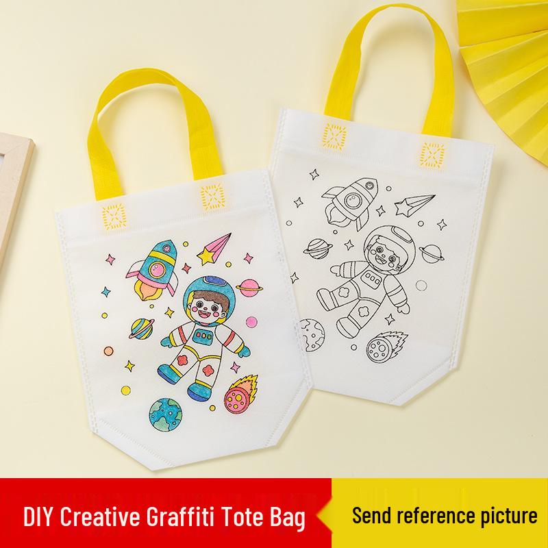 Eco-Friendly DIY Graffiti Tote Bag Kit for Kids