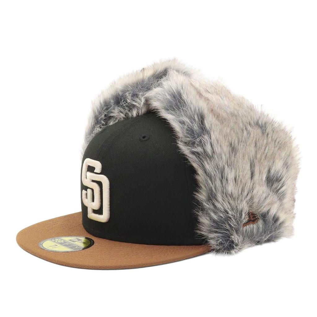 New Era 59FIFTY Dogear MLB ONSPOTZ SD Size 7 59Fifty Dogear Color MLB San Diego Padres Two-Tone Cap, Exclusive, Black, 3/4, 2-Tone