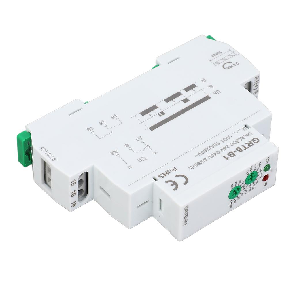 Zeitrelais 0,1s bis 10 Tage Verzögerung Aus Einzelfunktionsrelais Schalter mit LED-Anzeige DIN-Schienenmontage