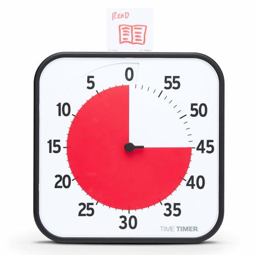 Time Timer TT12B-W Study Timer, 30cm, 60-Minute Learning Alarm