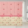 Erdbeer-Mädchen Rosa Duschvorhang Badezimmer Deko Frucht Sommer Kinder Schleifenmuster Schick Modern Frau Polyester Badewannenvorhang