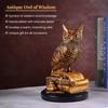 22.35 Cm Owl of Wisdom Figurine Symbol of Knowledge, Insight, Protection Perfect Gift for Students, Scholars, Home Décor for Living Room, Office