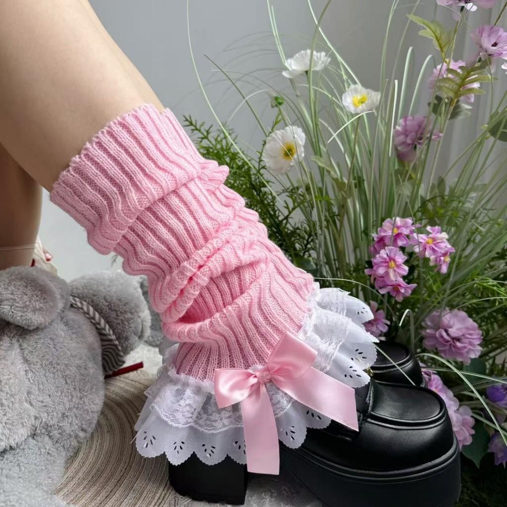 Lolita Winter Leg Warmers With Lace Trim For Girls Fashion And Comfort