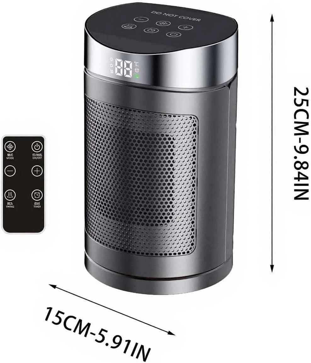 

Портативный Электрический Умный Настольный Обогреватель Стол Мини Обогреватель С Термостатом Пульт ДУ 12-часовой Таймер Для Дома Спальни Офиса Отопительные Вентиляторы чёрный