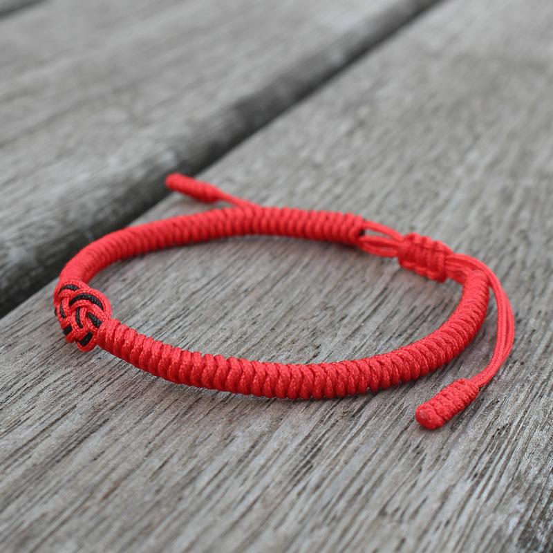 2 Colors Handmade Chinese Red String Bracelet Unisex Weaven Adjustable Friendship Braslet Gift For Lovers Pulseras Rojas Joias