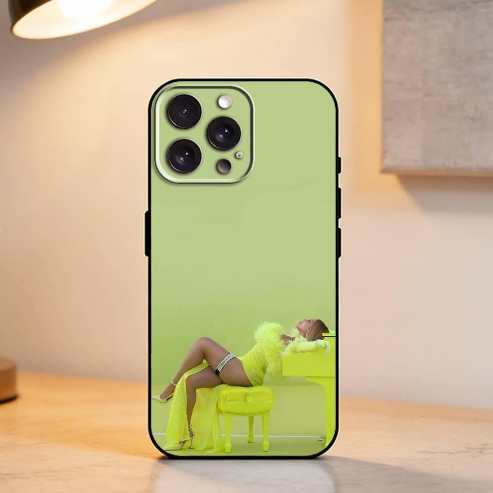 S-Singer B-Beyonce Phone Case For iPhone 17,16,15,14,13,12,11 Plus,Pro Max,XS,Soft Silicone Black Cover