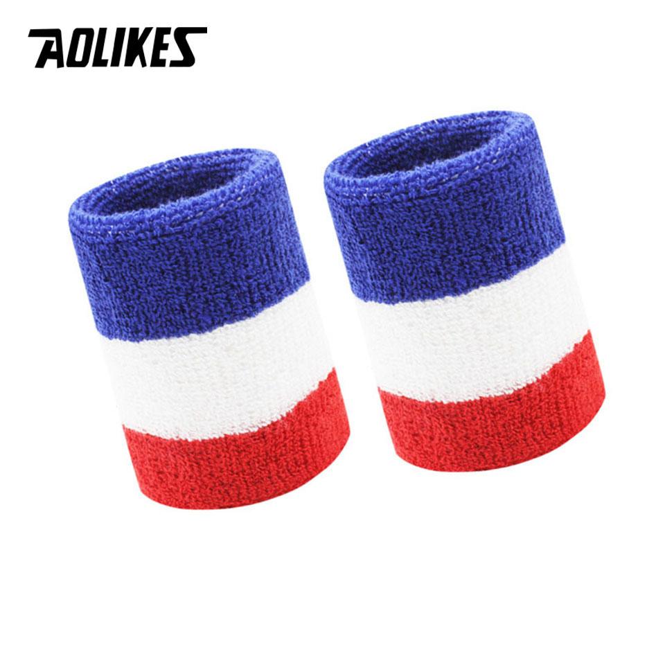 Aolikes Unisex Sport Wristband Sweatband Breathable Running Basketball Badminton Wrist Protector for Safety