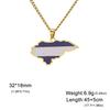 EUEAVAN Latin American Country Map Necklace Stainless Steel Haiti Argentina Venezuela Colombia Chile Flag Jewelry Gift Wholesale