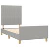 Vidaxl Bed Frame Without Mattress, Light Gray, 90X190 Cm, Upholstered In Fabric