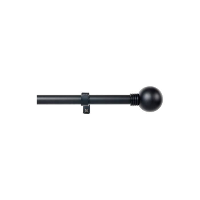 Kit Barre De Rideau Anneau Extensible De 110 À 200cm Noir Stor Planet.