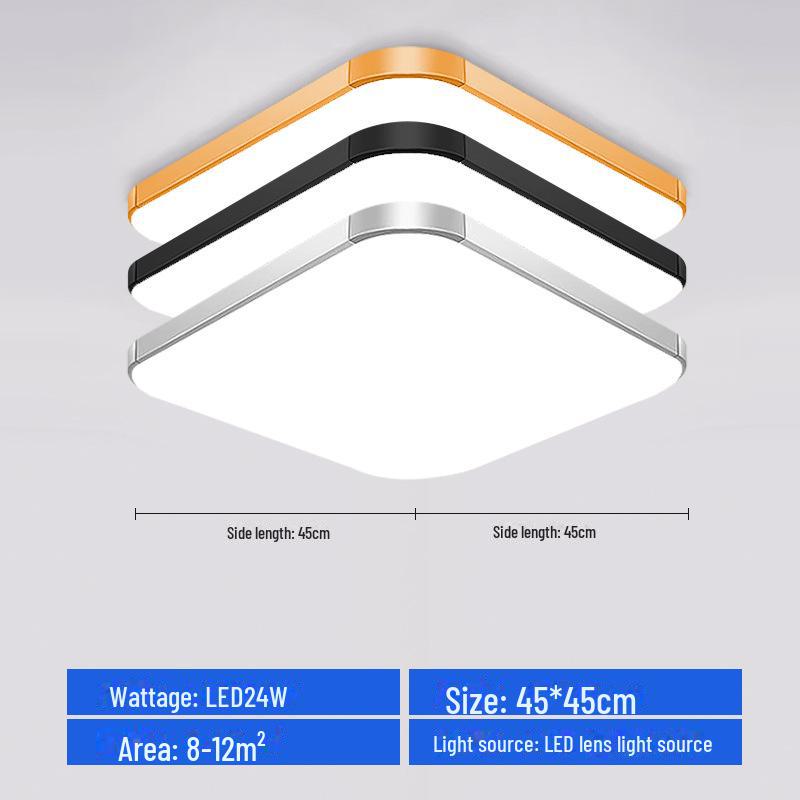 Modern Rectangular Aluminum LED Ceiling Lamp for Bedroom, Study, Living Room, and Engineering Lighting