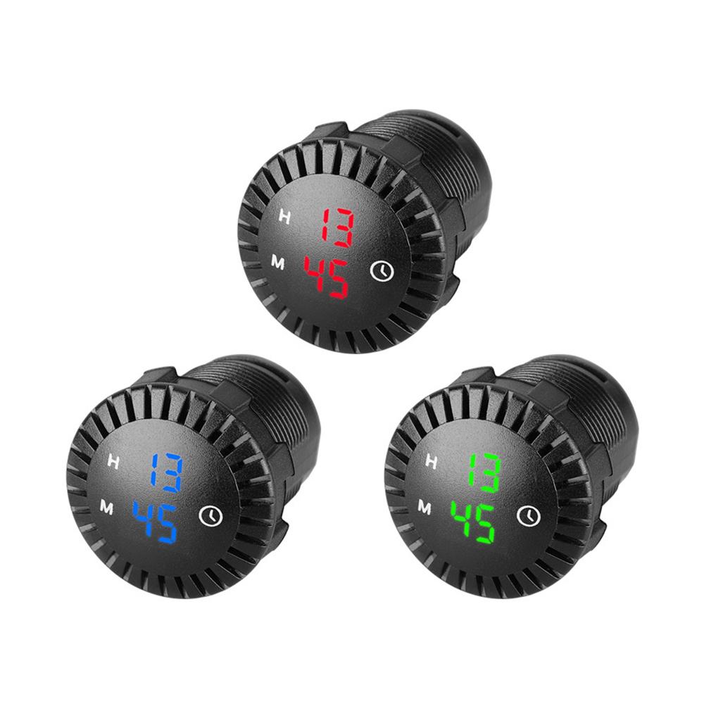 

12 В/24 В для автомобиля, мотоцикла, светодиодная сенсорная панель, цифровые часы, электронные часы, автомобильный дисплей для лодки, электронные часы