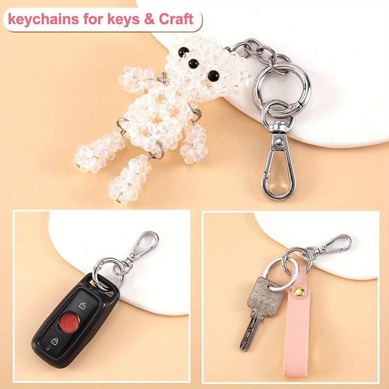 1/3/5Pcs Swivel Clasp Clip Metal Connecting Buckle Snap Hooks Double Opening Key Chain For Diy Crafts Lanyard Accessories