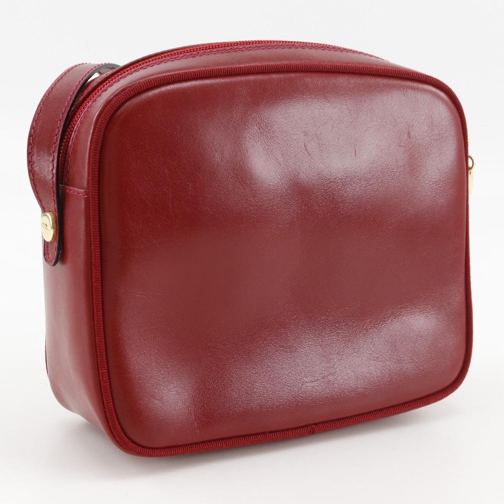Salvatore Ferragamo Vala Shoulder Bag D21 3096 Red Calfskin Women Used
