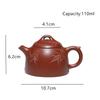 Yixing Handmade Purple Clay Teapot Household Small Capacity Tea Pot Hand-carved Bamboo Leaf Kettle Chinese Zisha Tea Set 110ml